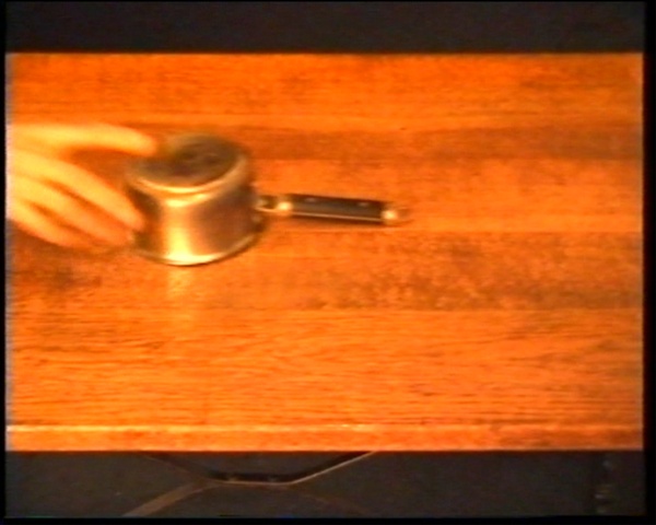 Claude Closky, ‘Objects moving from left to right’, 1996, DVD, DVD player, stereo color monitor, loop (4’30”).